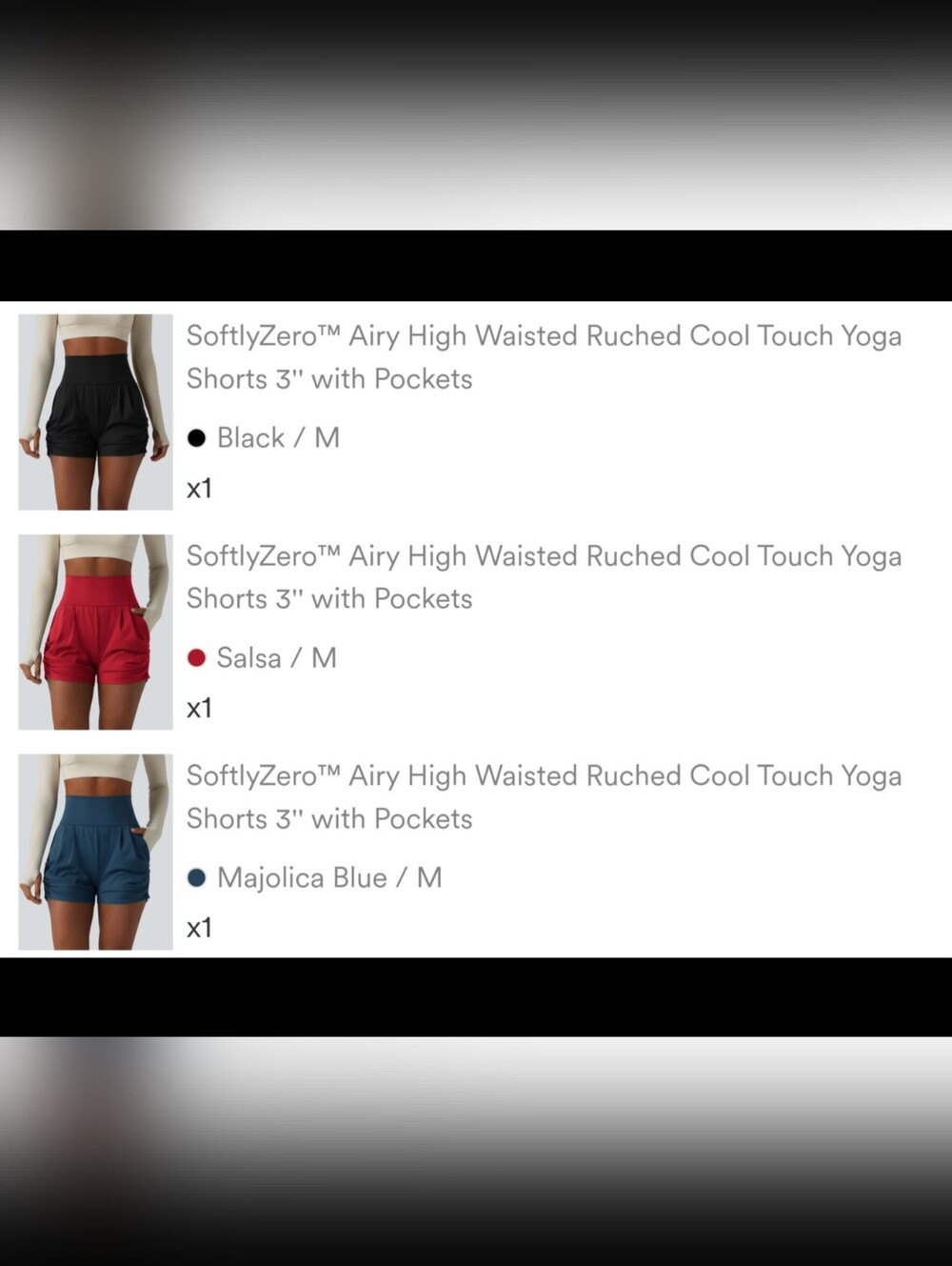 ALL 3 PAIR-BRAND NEW HALARA YOGA SHORTS